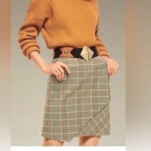 Cabi Plaid Pastime Skirt Short Elastic Pull On Style #3584 XL EUC